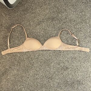 Elegant Tan Lace Bra